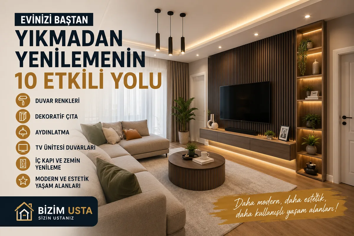 Evinizi Baştan Yıkmadan Yenilemenin 10 Etkili Yolu