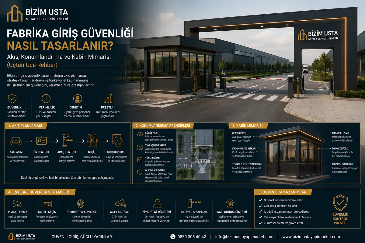 Fabrika Giriş Güvenliği Nasıl Tasarlanır? Akış, Konumlandırma ve Kabin Mimarisi (Uçtan Uca Rehber)