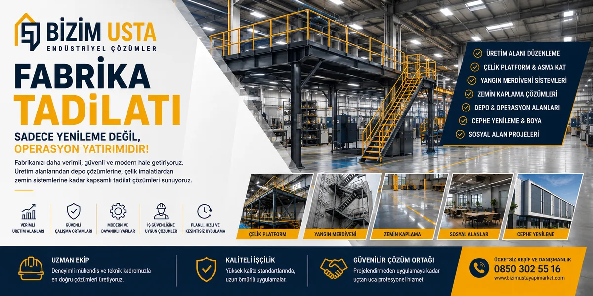 Fabrika Tadilatı Neden Sadece Yenileme Değil, Operasyon Yatırımıdır?