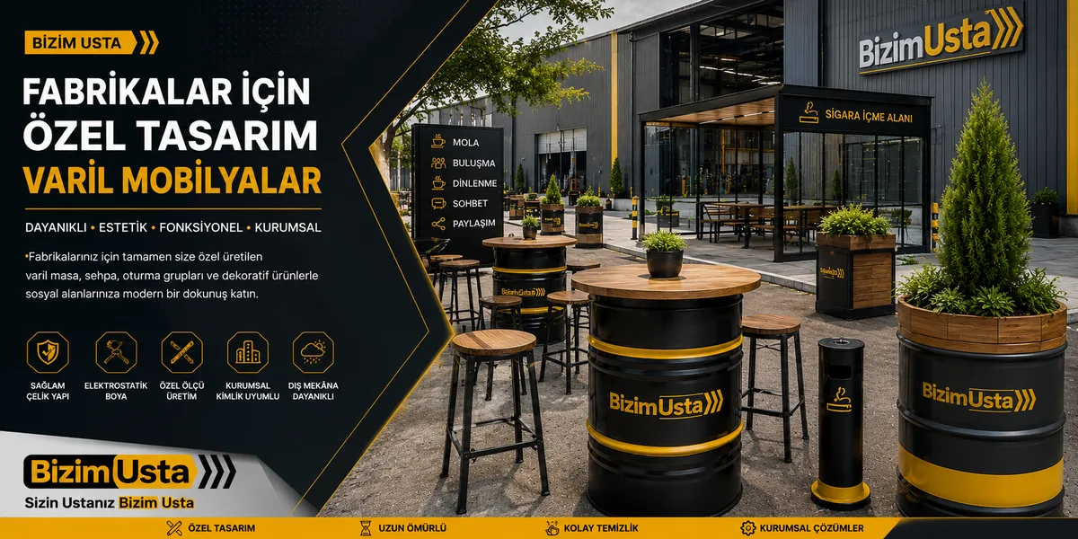 Fabrikalar İçin Özel Tasarım Varil Mobilyalar