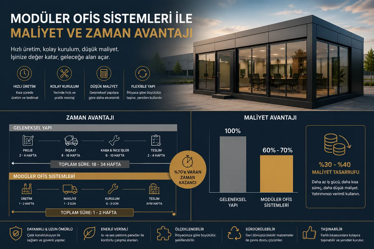 Modüler Ofis Sistemleri ile Maliyet ve Zaman Avantajı Nasıl Maksimuma Çıkarılır?