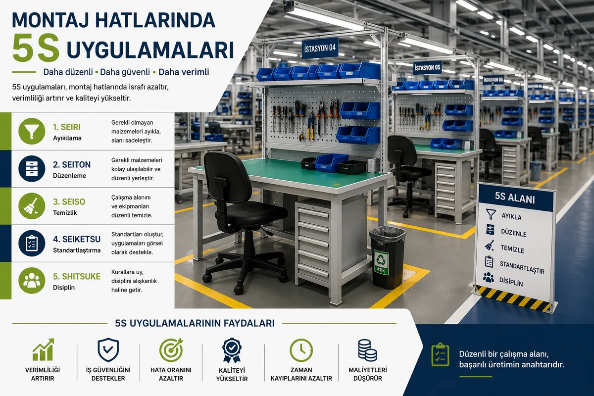 Montaj Hatlarında 5S Uygulamaları ile Verimlilik Nasıl Artırılır?