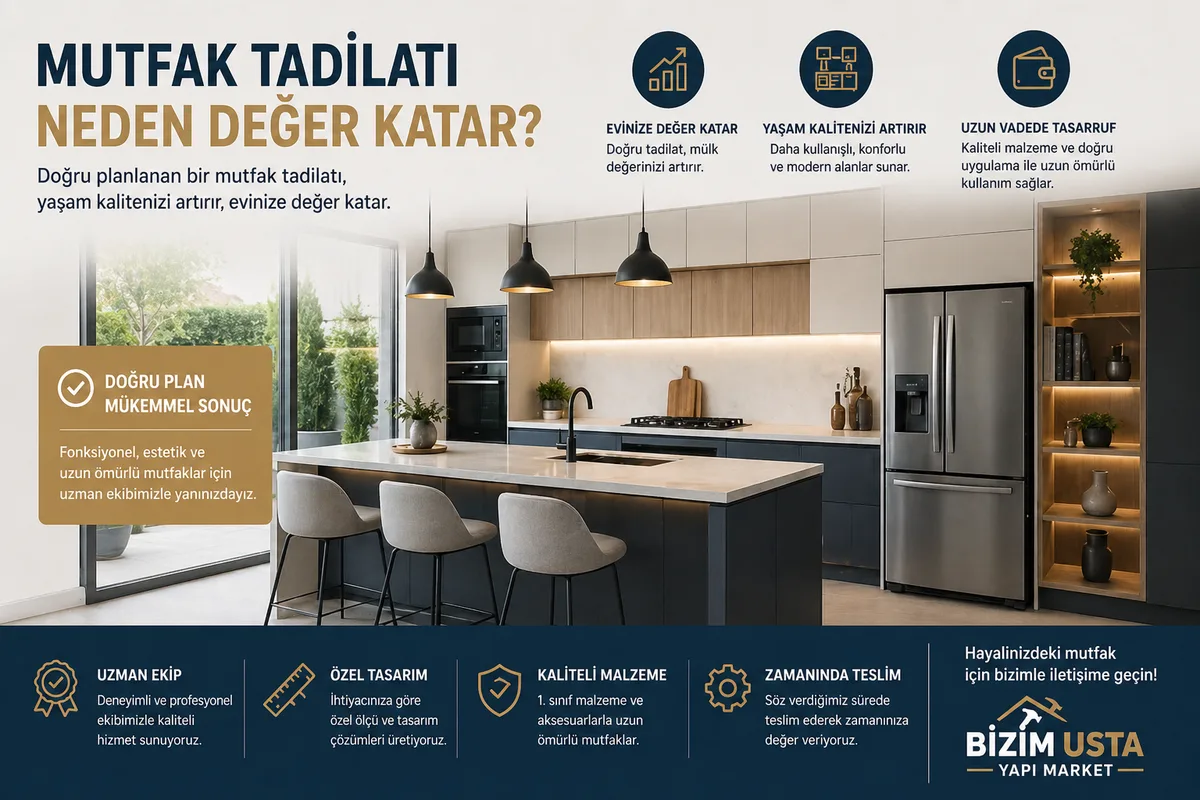 Mutfak Tadilatı Yapmadan Önce Bilmeniz Gereken 7 Kritik Detay