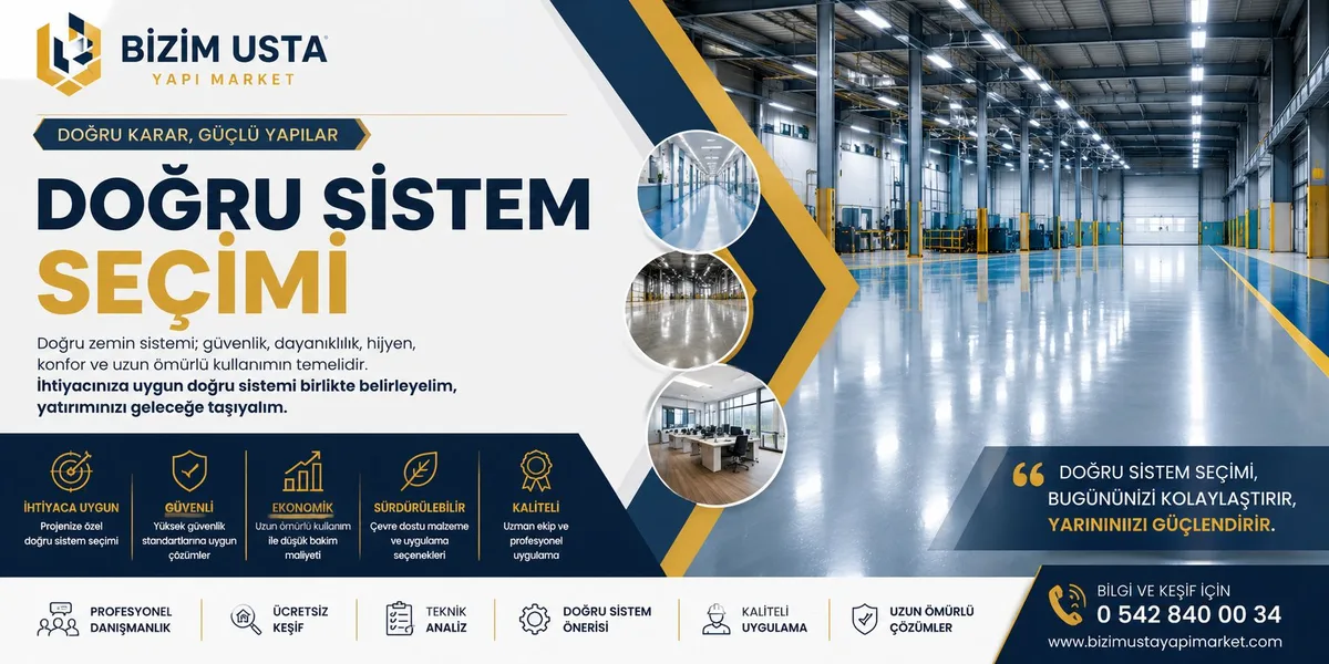 Endüstriyel Zeminlerde Doğru Sistem Seçimi 