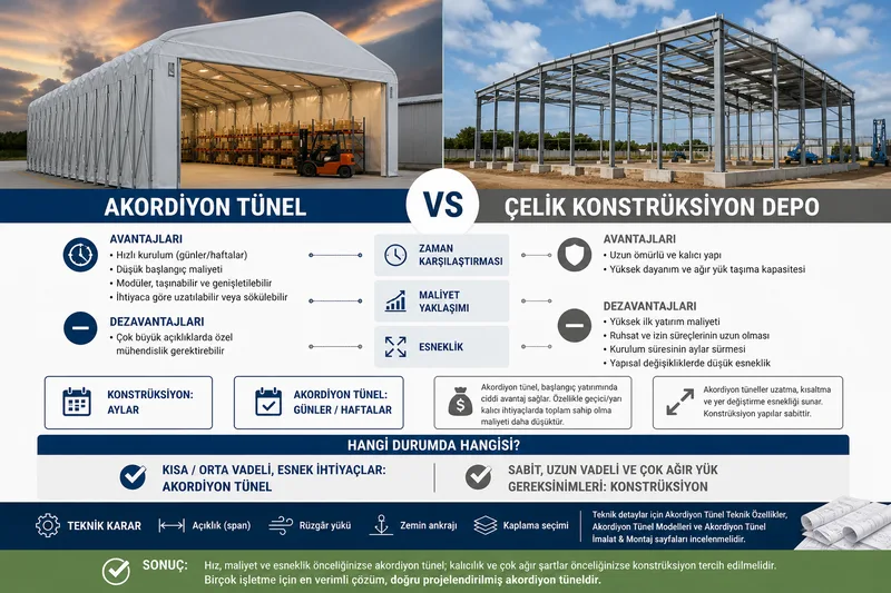 Akordiyon Tünel mi, Çelik Konstrüksiyon Depo mu? 