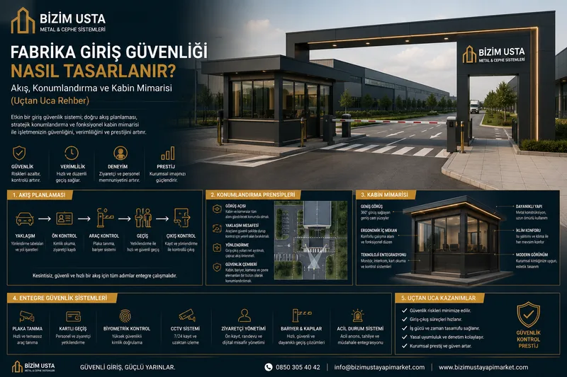 Fabrika Giriş Güvenliği Nasıl Tasarlanır? Akış, Konumlandırma ve Kabin Mimarisi (Uçtan Uca Rehber)