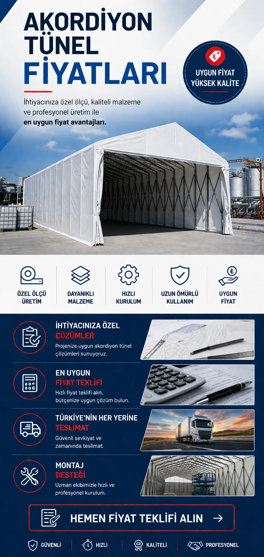 AKORDİYON TÜNEL FİYATLARI