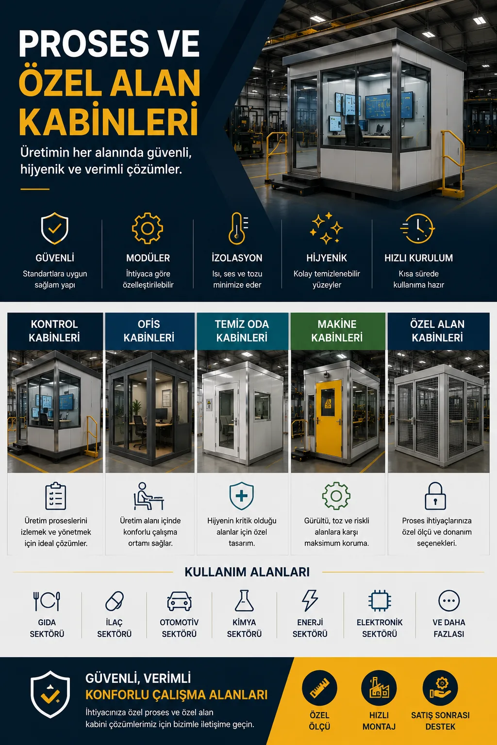 PROSES VE ÖZEL ALAN KABİNLERİ